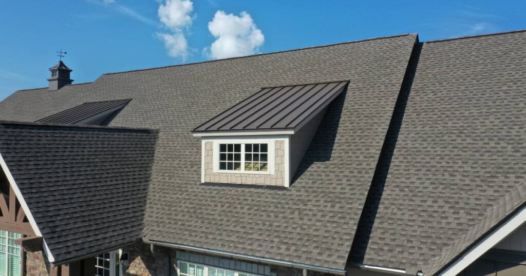 Home with multiple materials for roofing in Lansdale pa.